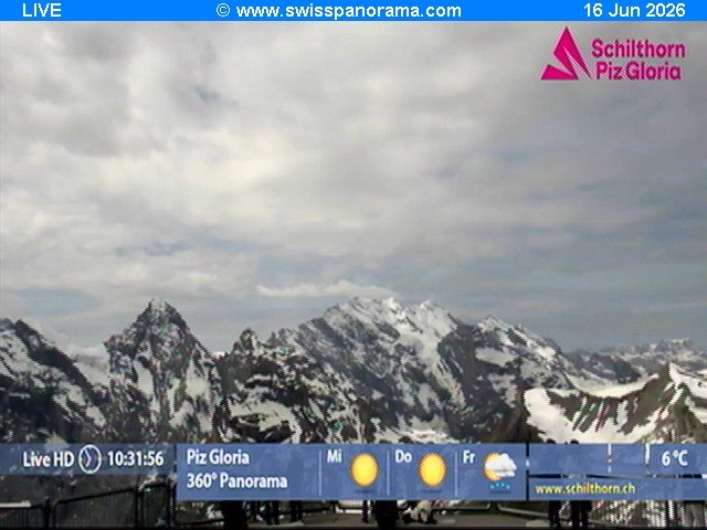 Archiv Foto Webcam Schilthorn (2.970 m)