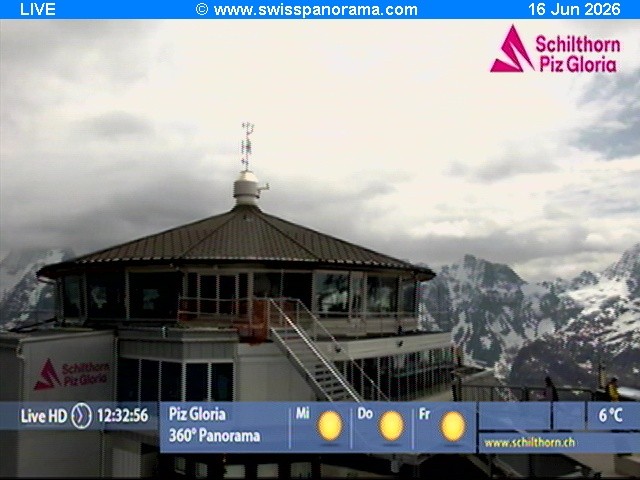 Archiv Foto Webcam Schilthorn (2.970 m)