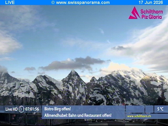 Archiv Foto Webcam Schilthorn (2.970 m)