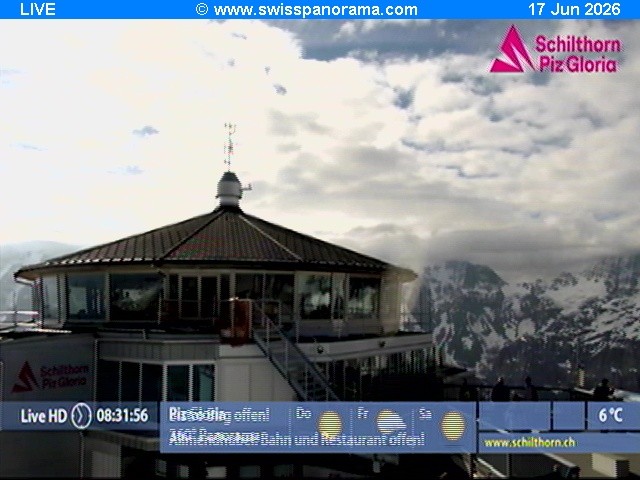 Archiv Foto Webcam Schilthorn (2.970 m)