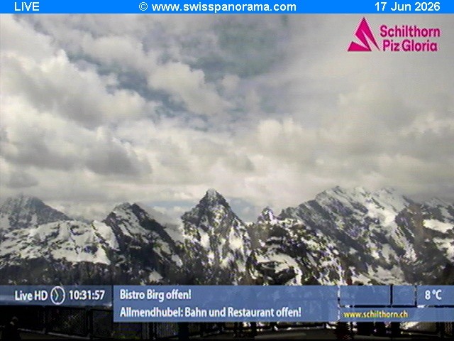 Archiv Foto Webcam Schilthorn (2.970 m)