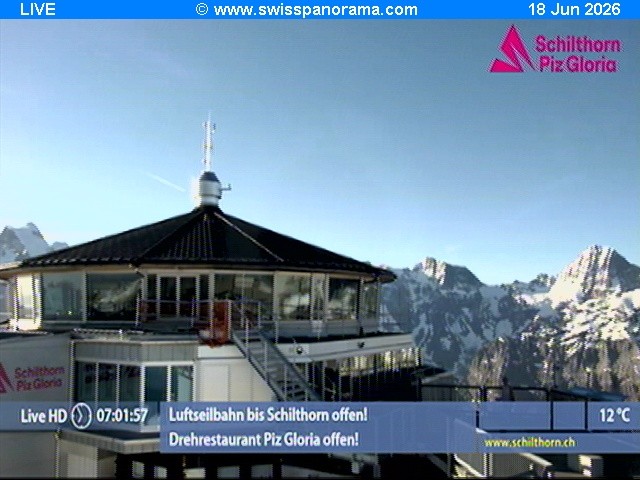 Archived image Webcam Schilthorn (2.970 m)