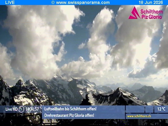 Archived image Webcam Schilthorn (2.970 m)