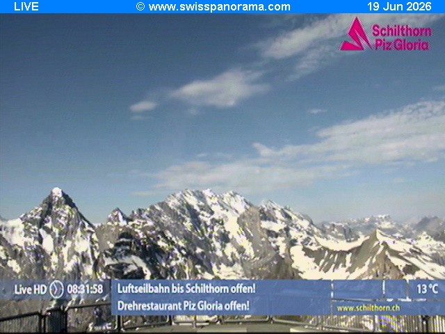 Archiv Foto Webcam Schilthorn (2.970 m)