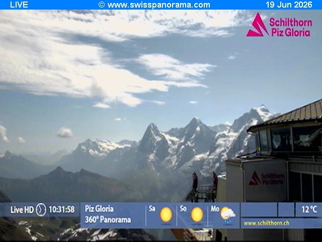 Archiv Foto Webcam Schilthorn (2.970 m)