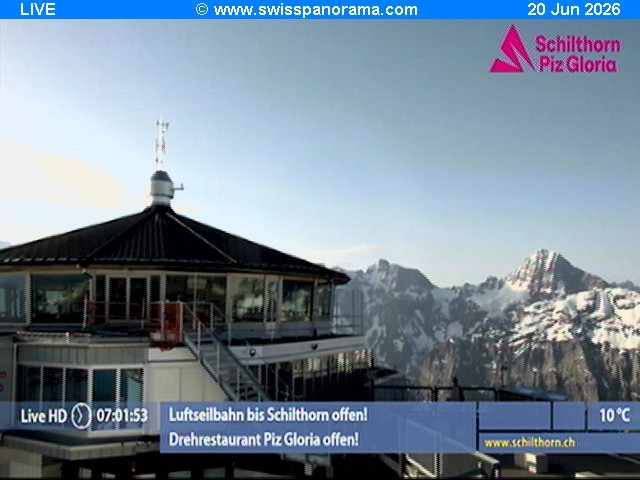 Archived image Webcam Schilthorn (2.970 m)