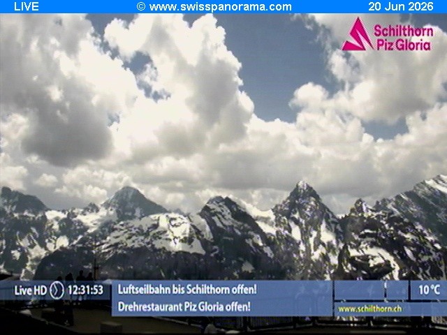 Archived image Webcam Schilthorn (2.970 m)