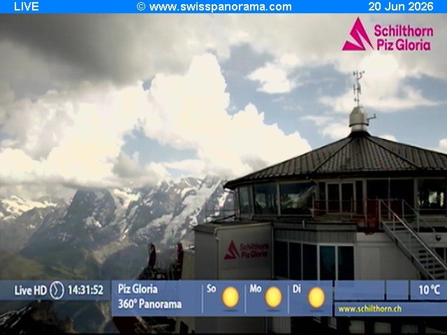 Archived image Webcam Schilthorn (2.970 m)