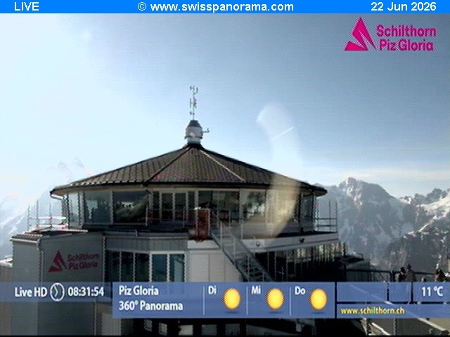 Archiv Foto Webcam Schilthorn (2.970 m)