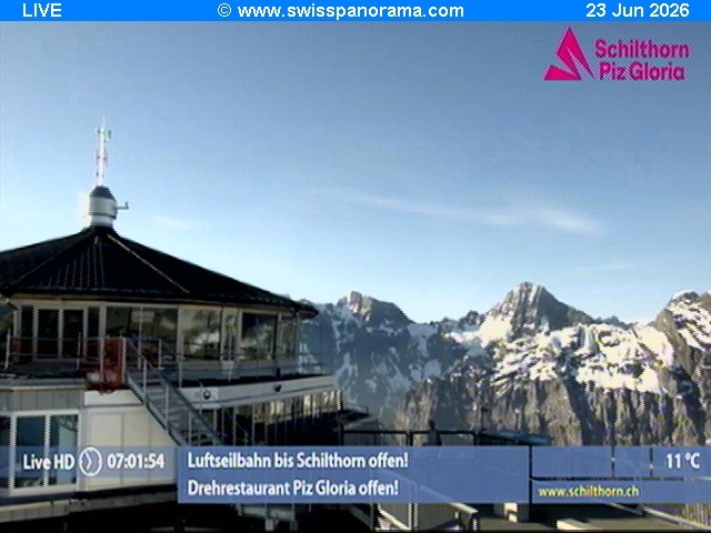 Archiv Foto Webcam Schilthorn (2.970 m)