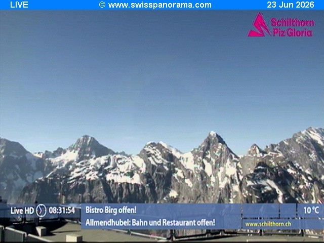 Archiv Foto Webcam Schilthorn (2.970 m)