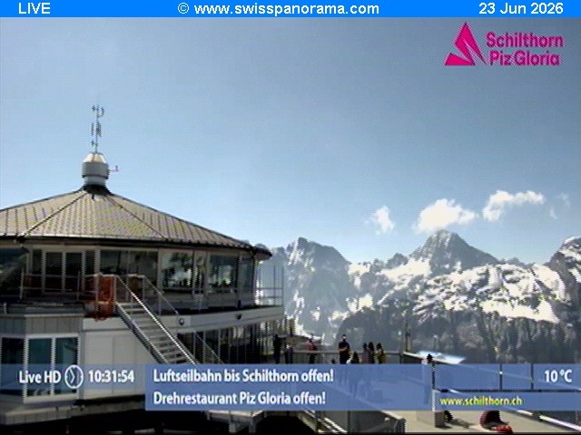 Archiv Foto Webcam Schilthorn (2.970 m)