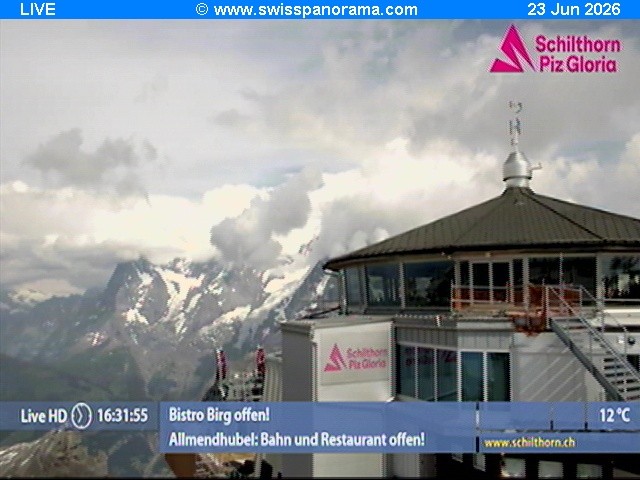 Archiv Foto Webcam Schilthorn (2.970 m)