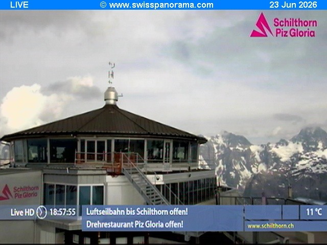 Archiv Foto Webcam Schilthorn (2.970 m)