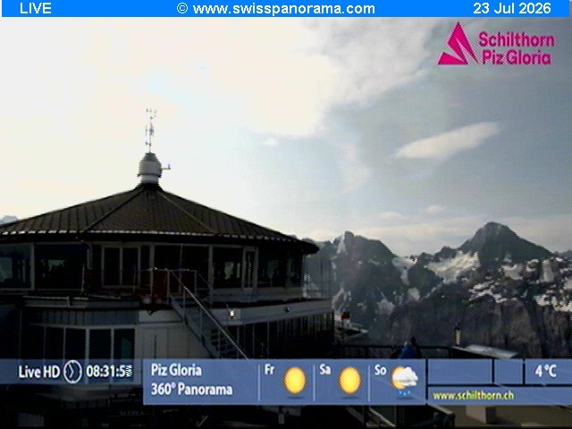 Archived image Webcam Schilthorn (2.970 m)