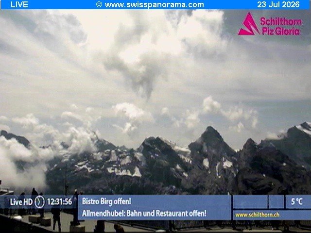Archived image Webcam Schilthorn (2.970 m)