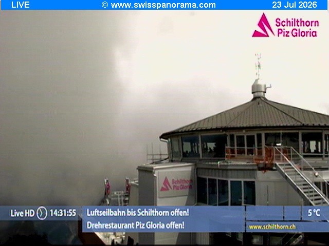 Archived image Webcam Schilthorn (2.970 m)