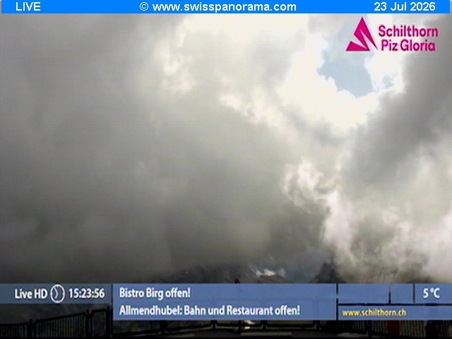 Archived image Webcam Schilthorn (2.970 m)