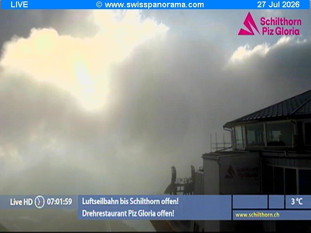 Archiv Foto Webcam Schilthorn (2.970 m)