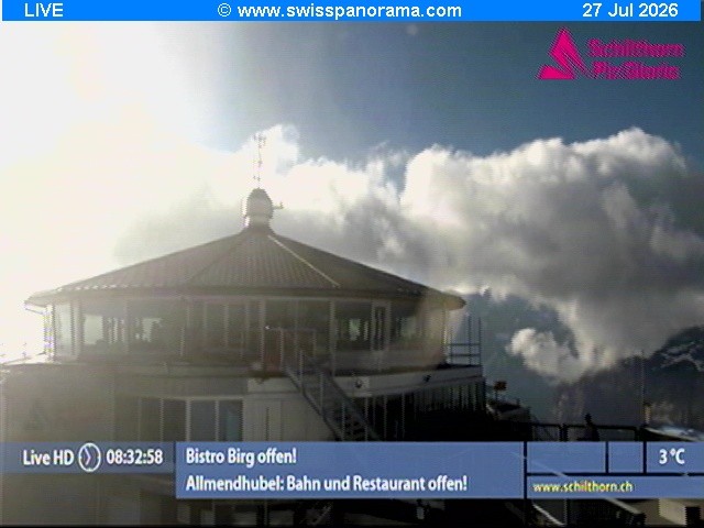 Archiv Foto Webcam Schilthorn (2.970 m)