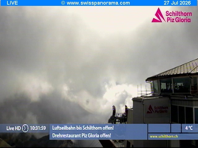 Archiv Foto Webcam Schilthorn (2.970 m)