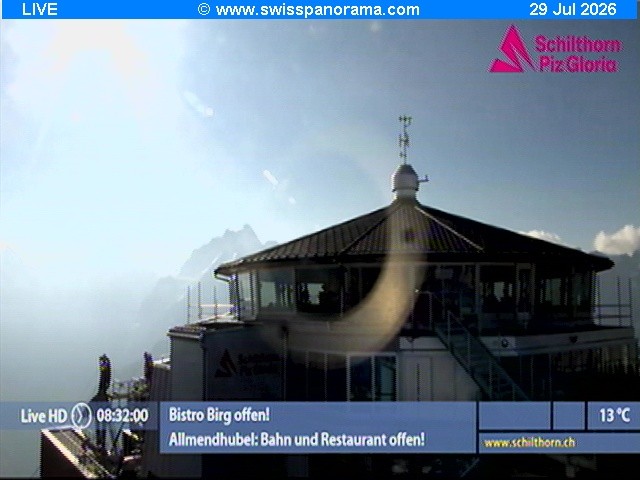 Archiv Foto Webcam Schilthorn (2.970 m)
