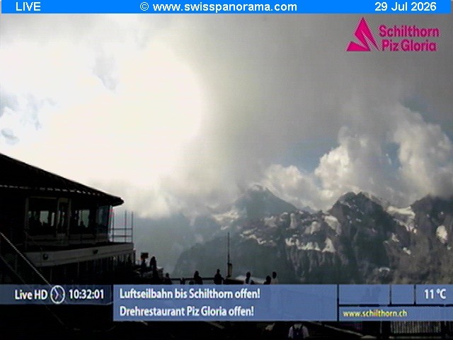 Archiv Foto Webcam Schilthorn (2.970 m)