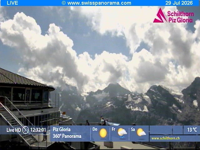 Archiv Foto Webcam Schilthorn (2.970 m)