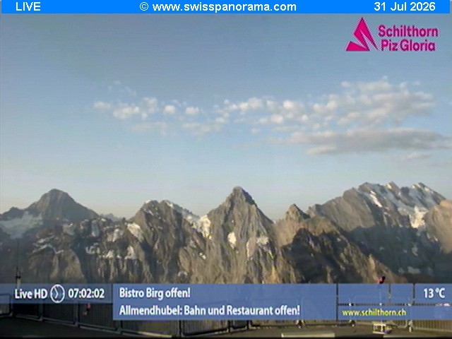 Archiv Foto Webcam Schilthorn (2.970 m)