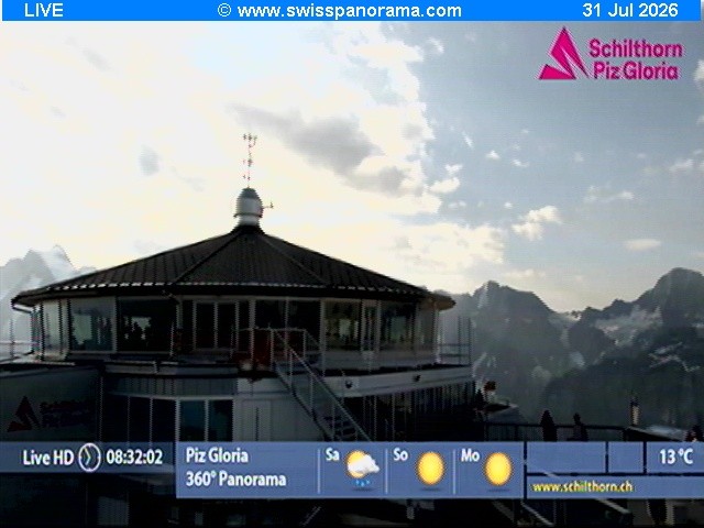Archiv Foto Webcam Schilthorn (2.970 m)