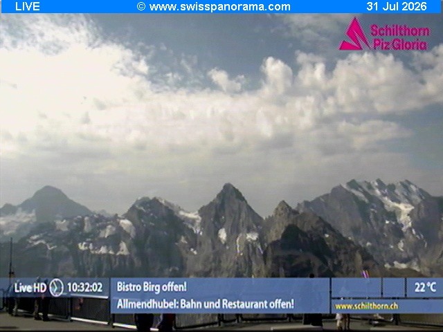 Archiv Foto Webcam Schilthorn (2.970 m)