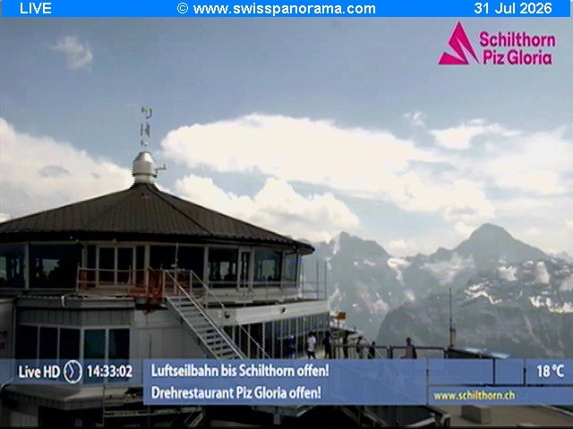 Archiv Foto Webcam Schilthorn (2.970 m)
