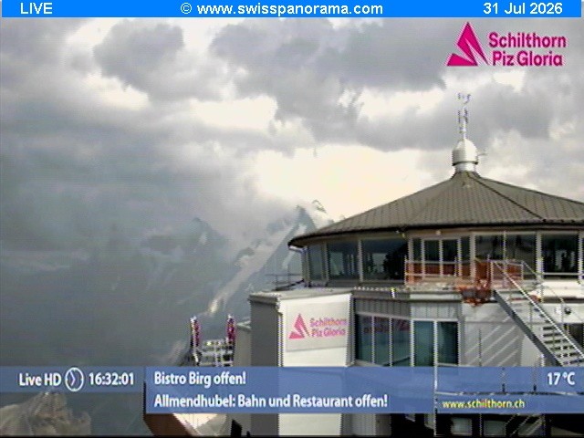Archiv Foto Webcam Schilthorn (2.970 m)