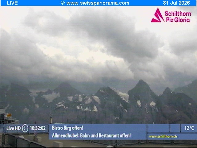 Archiv Foto Webcam Schilthorn (2.970 m)