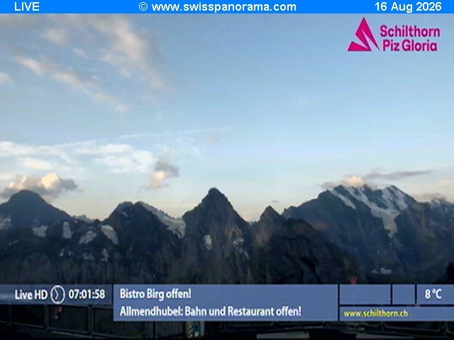 Archiv Foto Webcam Schilthorn (2.970 m)