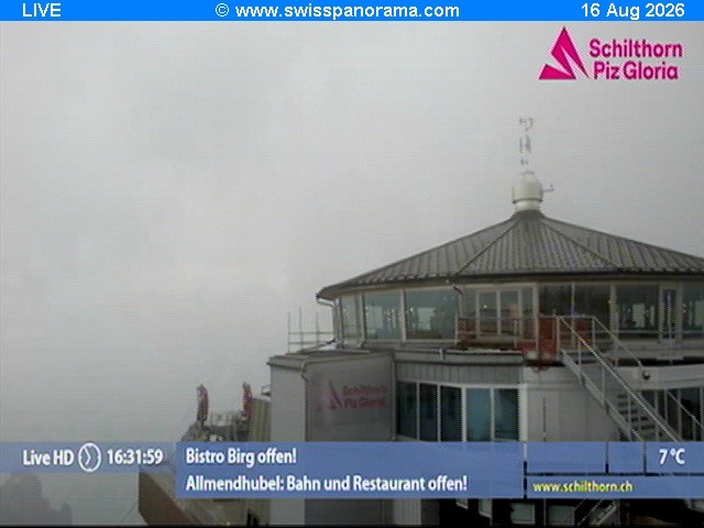 Archived image Webcam Schilthorn (2.970 m)