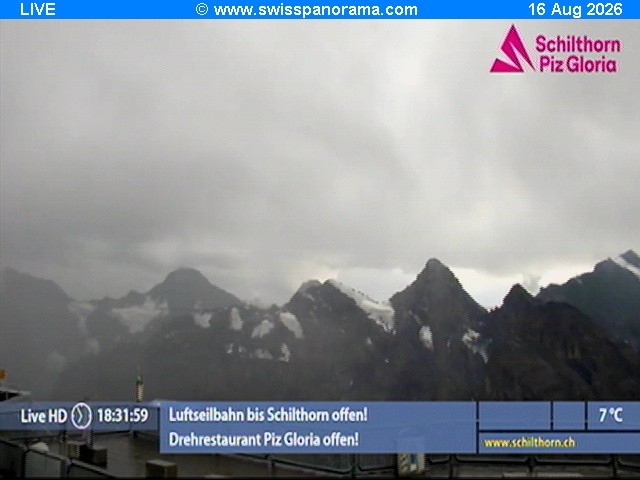 Archived image Webcam Schilthorn (2.970 m)