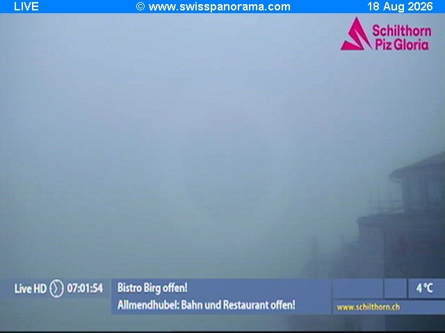 Archiv Foto Webcam Schilthorn (2.970 m)