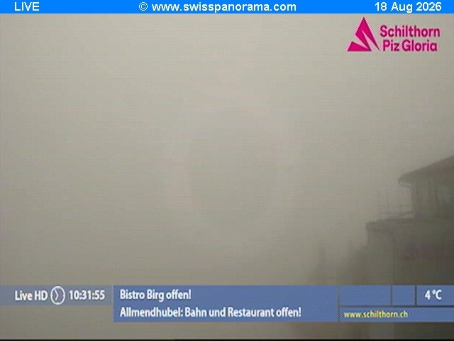 Archiv Foto Webcam Schilthorn (2.970 m)