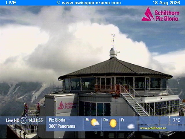 Archiv Foto Webcam Schilthorn (2.970 m)