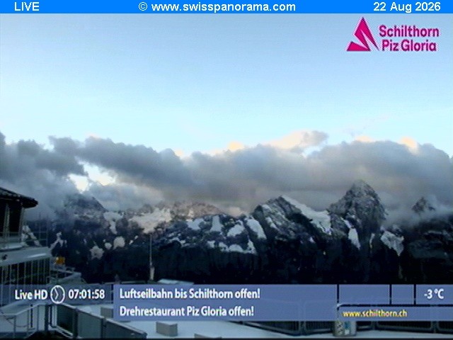Archiv Foto Webcam Schilthorn (2.970 m)