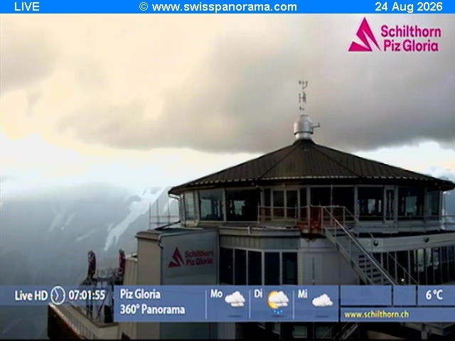 Archiv Foto Webcam Schilthorn (2.970 m)