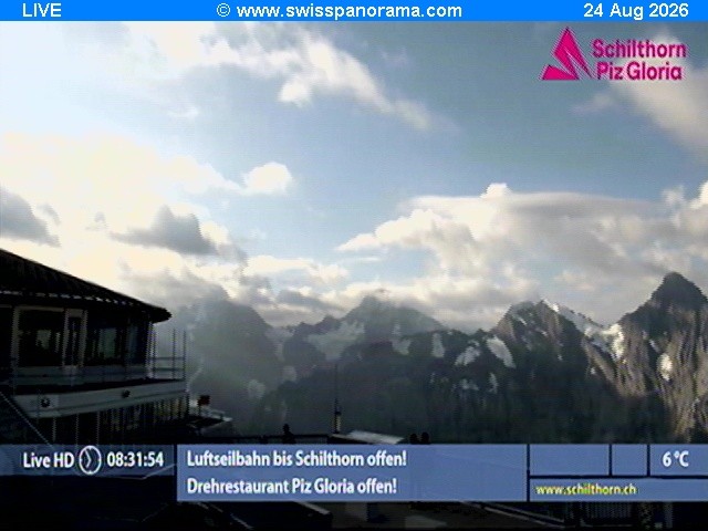 Archiv Foto Webcam Schilthorn (2.970 m)