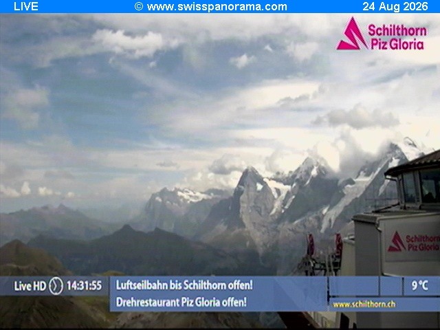 Archiv Foto Webcam Schilthorn (2.970 m)