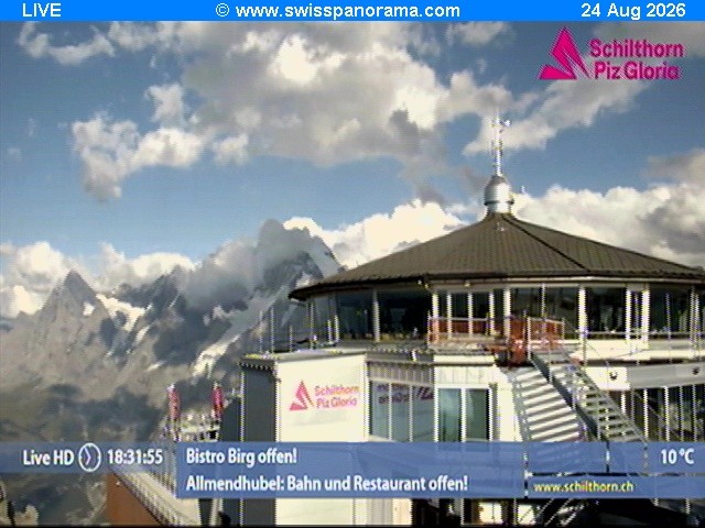Archiv Foto Webcam Schilthorn (2.970 m)