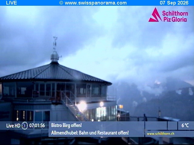 Archiv Foto Webcam Schilthorn (2.970 m)