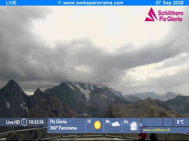 Archiv Foto Webcam Schilthorn (2.970 m)