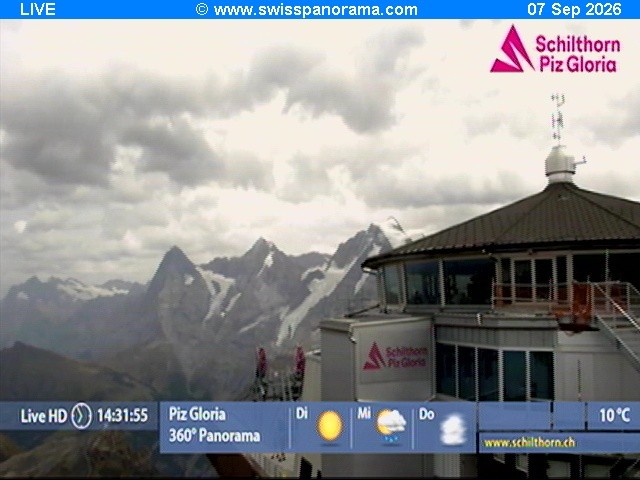Archiv Foto Webcam Schilthorn (2.970 m)