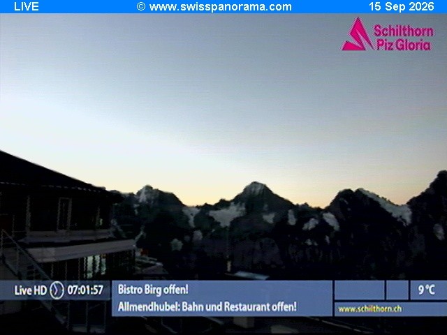 Archiv Foto Webcam Schilthorn (2.970 m)