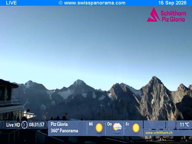 Archiv Foto Webcam Schilthorn (2.970 m)